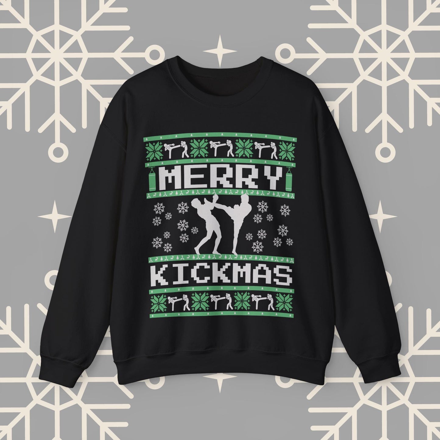Merry Kickmas Ugly Christmas , Kick Boxing Sweatshirt, Muay Thai Ugly Christmas Jumper, Gift for Kick Boxer