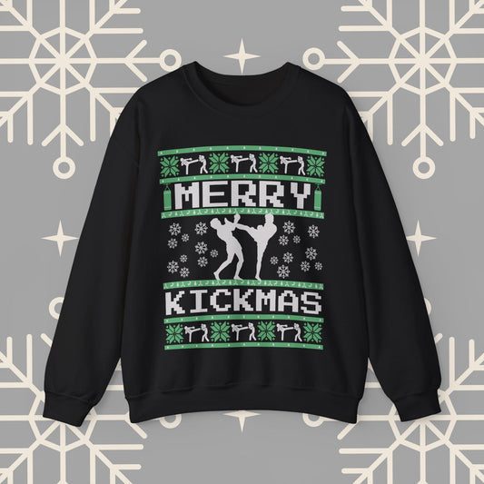 Merry Kickmas Ugly Christmas , Kick Boxing Sweatshirt, Muay Thai Ugly Christmas Jumper, Gift for Kick Boxer