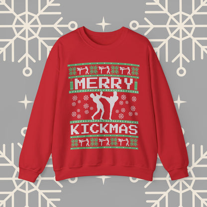 Merry Kickmas Ugly Christmas , Kick Boxing Sweatshirt, Muay Thai Ugly Christmas Jumper, Gift for Kick Boxer