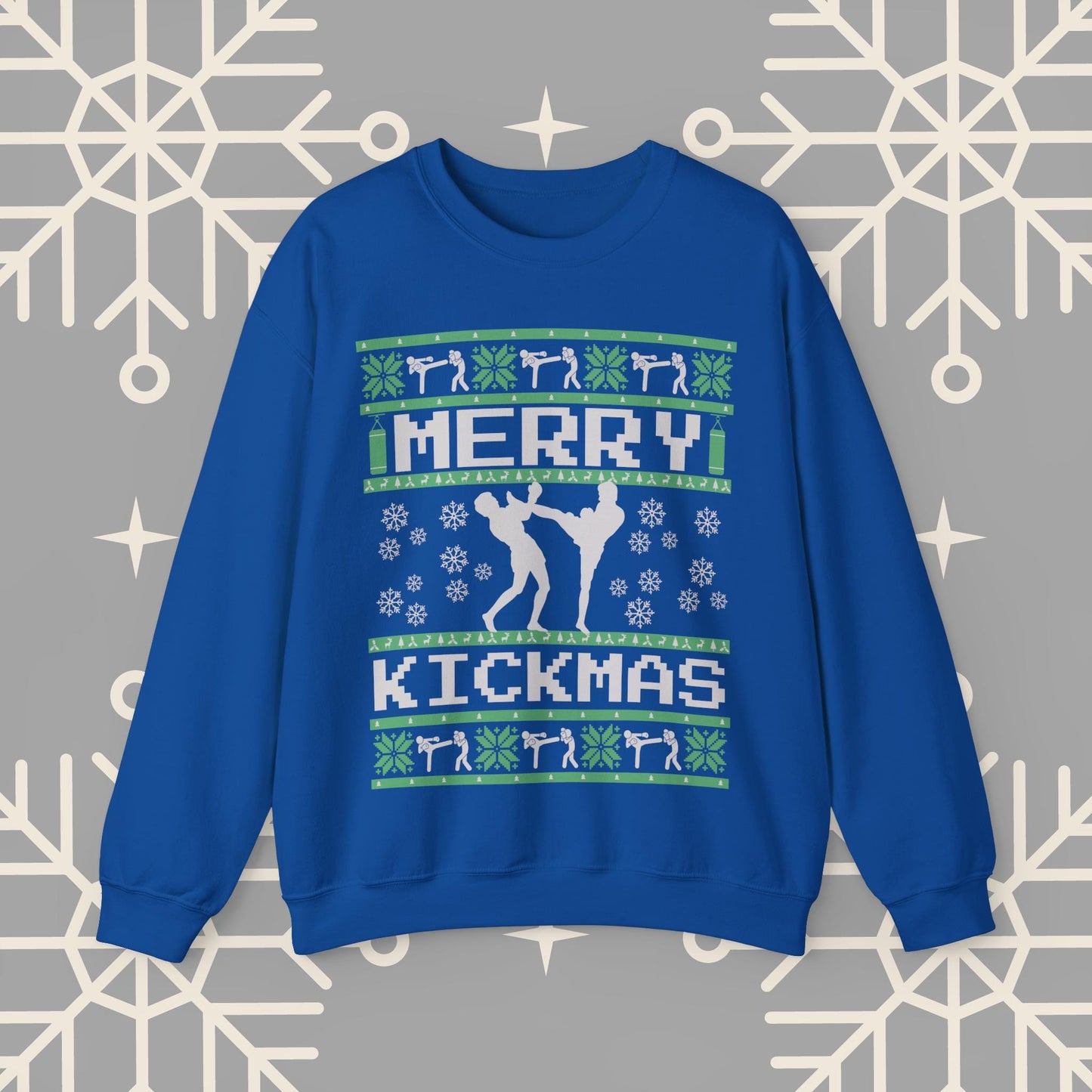 Merry Kickmas Ugly Christmas , Kick Boxing Sweatshirt, Muay Thai Ugly Christmas Jumper, Gift for Kick Boxer