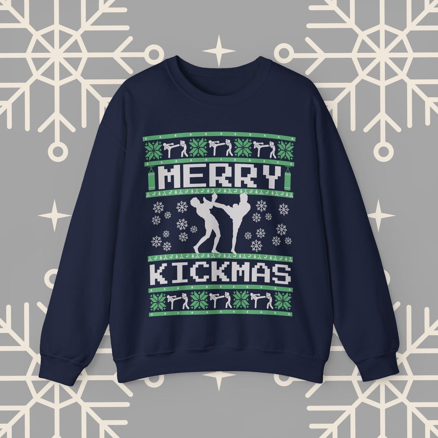 Merry Kickmas Ugly Christmas , Kick Boxing Sweatshirt, Muay Thai Ugly Christmas Jumper, Gift for Kick Boxer