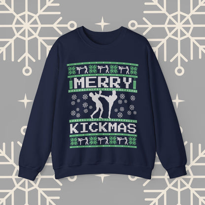 Merry Kickmas Ugly Christmas , Kick Boxing Sweatshirt, Muay Thai Ugly Christmas Jumper, Gift for Kick Boxer