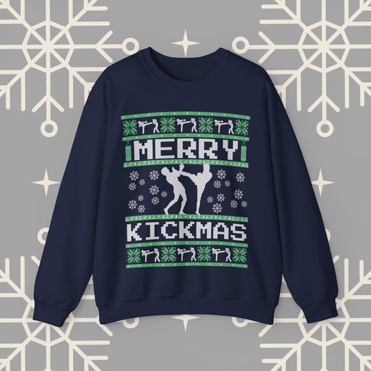 Merry Kickmas Ugly Christmas , Kick Boxing Sweatshirt, Muay Thai Ugly Christmas Jumper, Gift for Kick Boxer