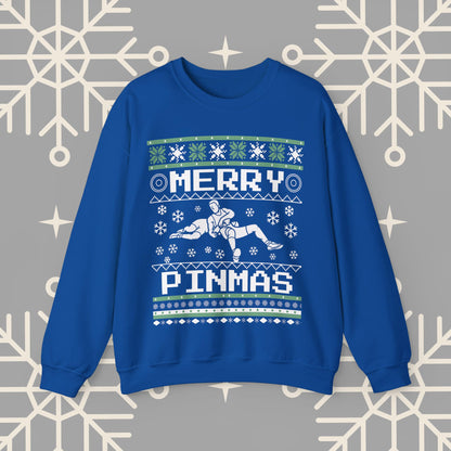 Merry Pinmas Ugly Christmas , Wrestling Christmas Sweatshirt, Funny Wrestling Shirt, Gift for Wrestler