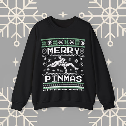 Merry Pinmas Ugly Christmas , Wrestling Christmas Sweatshirt, Funny Wrestling Shirt, Gift for Wrestler