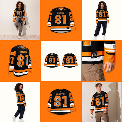 Unisex Oversized Racing Hockey Jersey– Lightweight Racing Hockey Jersey with Bold Number 81