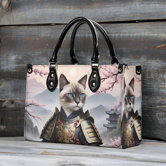 Samurai Cat Bag Cute Crossbody Bag Unique Purse Cute Purse, Luxury Bag Vegan Leather Bags Printed Designer Bag