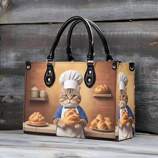Baker Cat Bag Cute Crossbody Bag Unique Purse Cute Purse, Luxury Bag Vegan Leather Bags Printed Designer Bag
