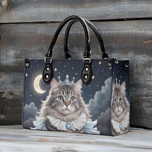 Lunar Princess Cat Bag Cute Crossbody Bag Unique Purse Cute Purse, Luxury Bag Vegan Leather Bags Printed Designer Bag