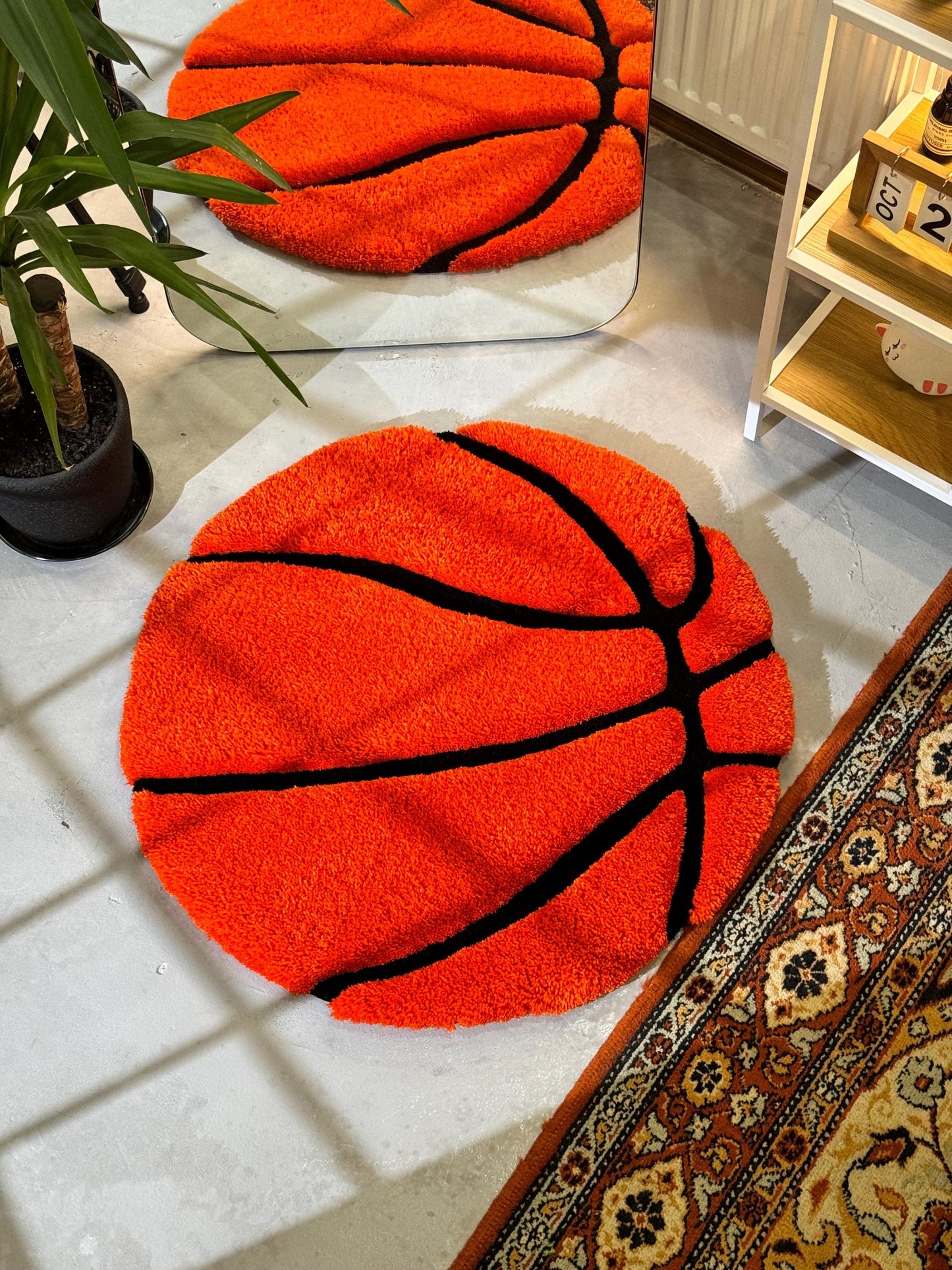 Basketball 3D Rug, 3D Fluffy Ball, Sports Fun Gift, Teenager Room Decor, Game Room Decor, Basketball Player gift, Christmas Gift