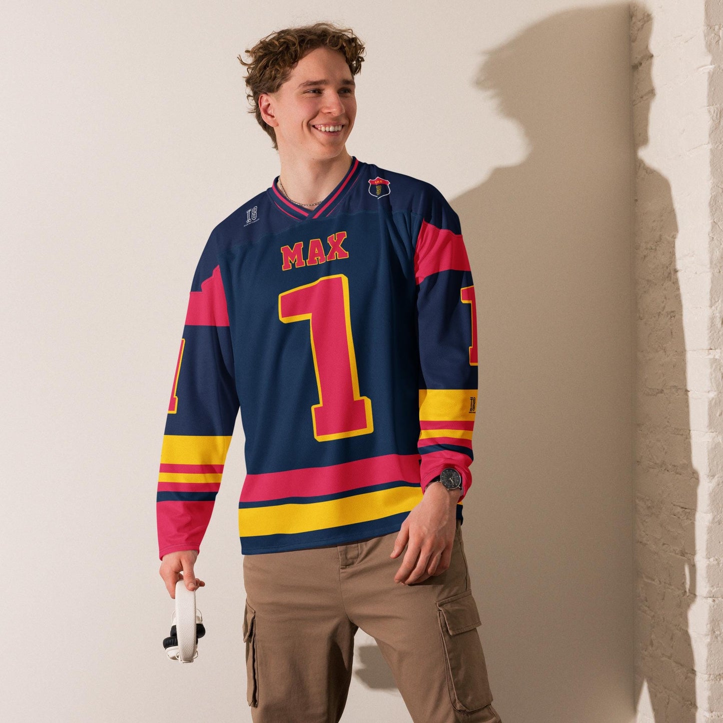 Unisex Racing Fan Apparel Oversized Hockey Jersey with Racing Number 1