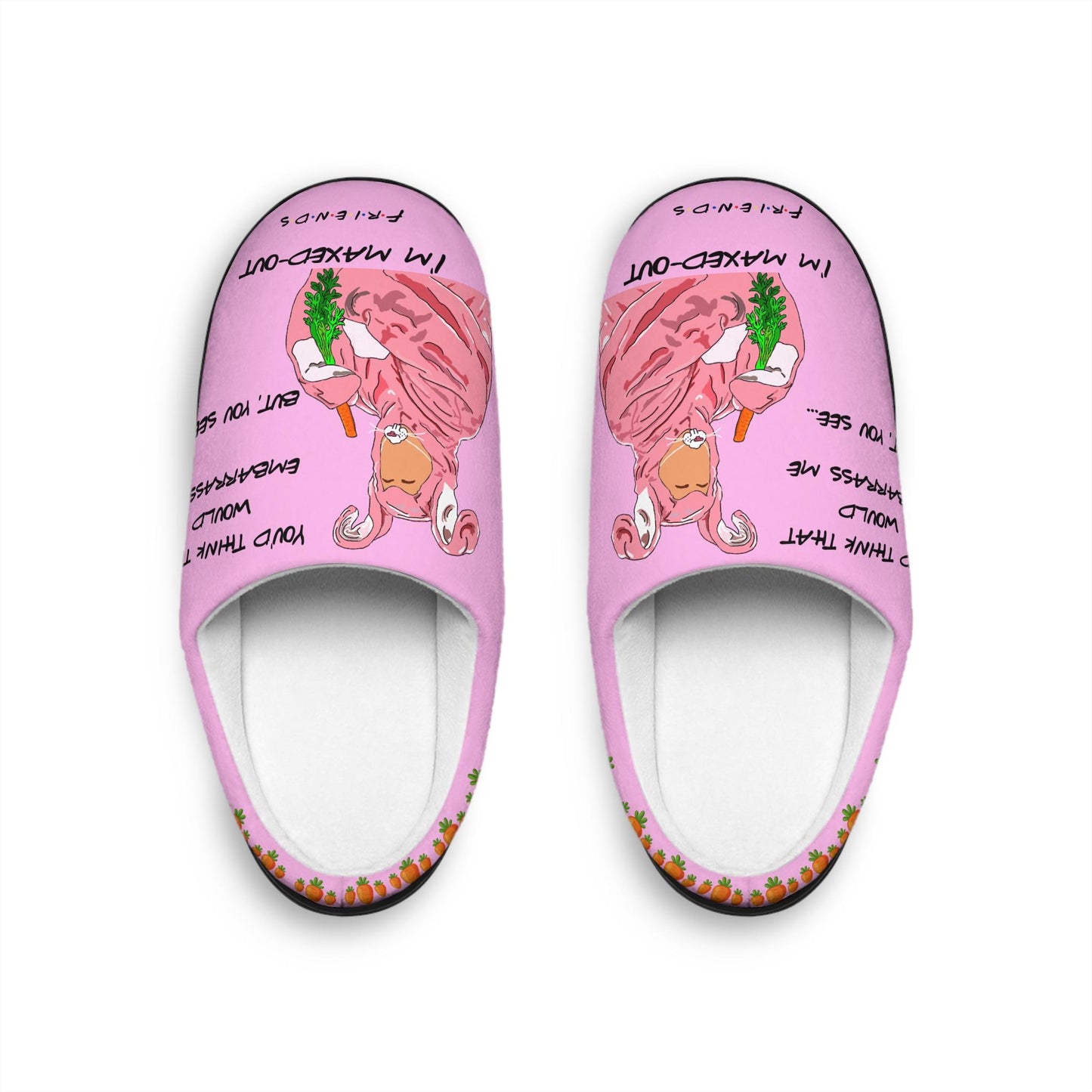 Friends TV Show Womens Slippers, Chandler Bing, Halloween Slippers Friends, Pink Bunny, Funny Friends Slippers, Friends Fan