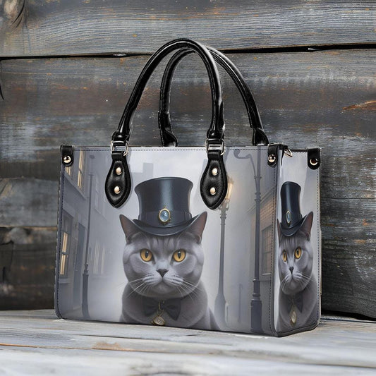 Sherlock Cat Bag Cute Crossbody Bag Unique Purse Cute Purse, Luxury Bag Vegan Leather Bags Printed Designer Bag