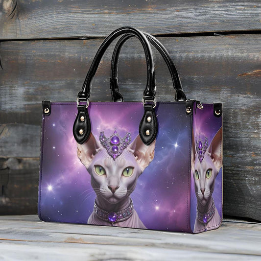 Galactic Empress Cat Bag Cute Crossbody Bag Unique Purse Cute Purse, Luxury Bag Vegan Leather Bags Printed Designer Bag
