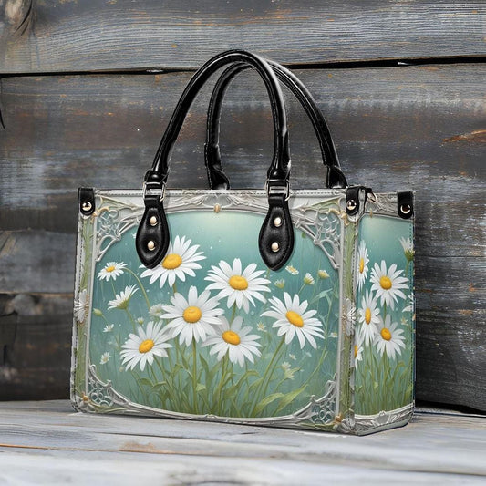 Field of Daisies Crossbody Bag - Nature-Inspired Vegan Leather Purse, Unique Gift for Women