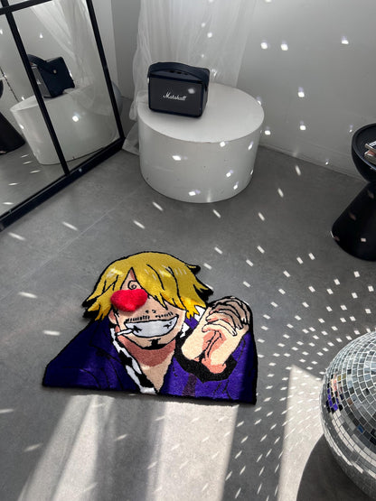 Handmade Anime Character Rug: Custom 3D Pirate Decor