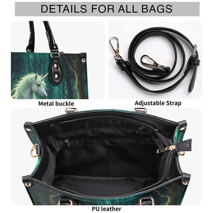Mystical Cat Crossbody Bag in Teal and Gold - Art Nouveau Vegan Leather Purse, Unique Gift for Women