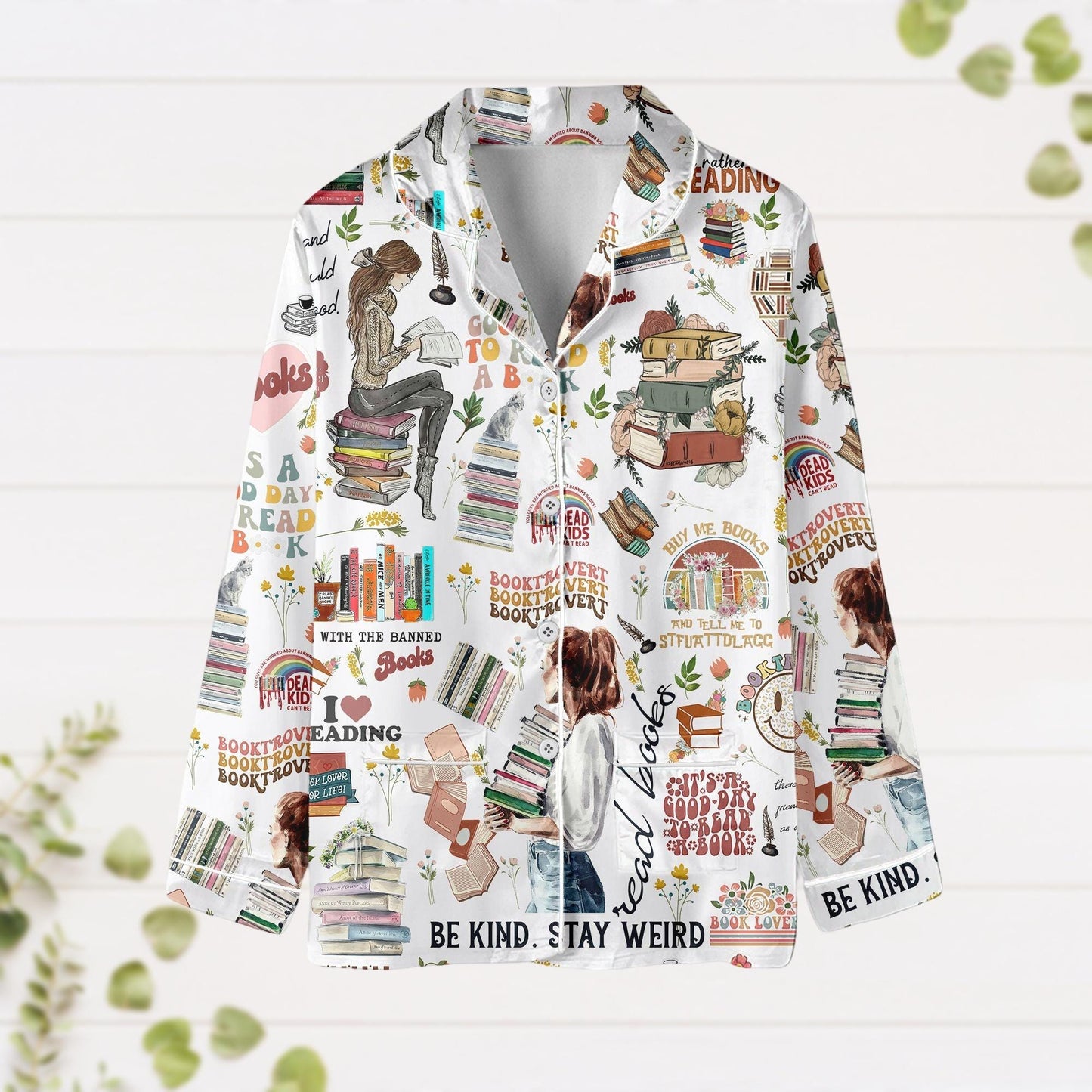 Books Pajamas Set, Reading Pajamas, Pajamas For Readers, Bookish Pajama Gift, Bookworm Pajama Outfit, Womens Kids Pjs, Gift For Her