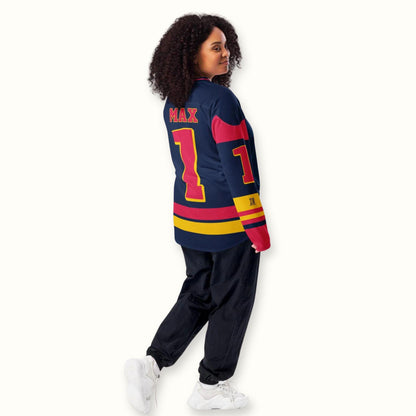 Unisex Racing Fan Apparel Oversized Hockey Jersey with Racing Number 1
