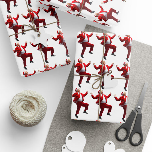 Christmas Trump Wrapping Papers, Dancing Trump MAGA, Festive Gift Wrap, Holiday Present Xmas Packaging, White elephant gift