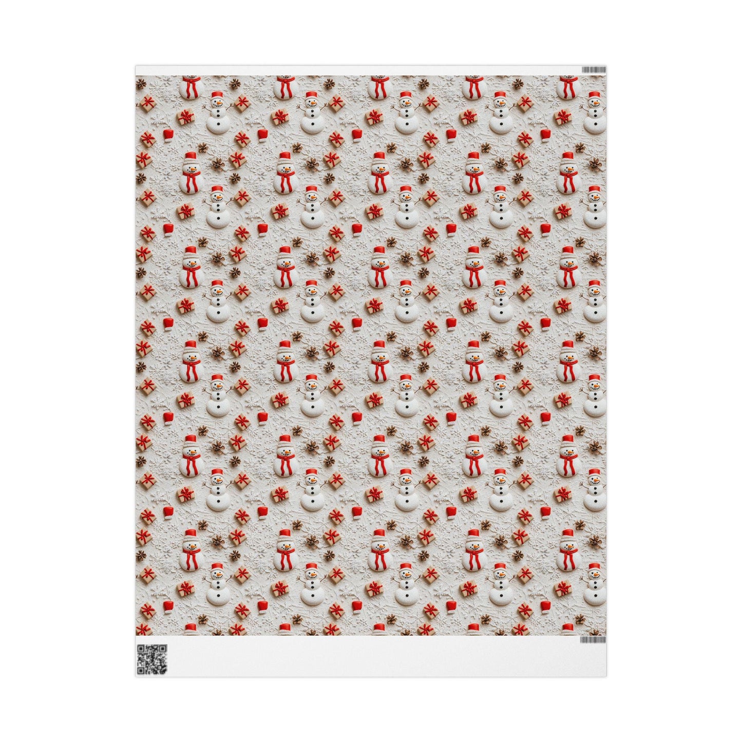 Christmas Snowman Wrapping Paper - Holiday Gift Wrap for Presents, Festive Gift Packaging, Xmas Wrapping Sheets, Winter Snowman Gift Wrap,