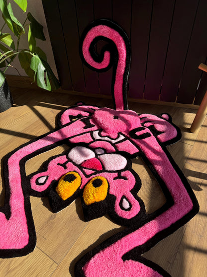 Pink Panther Custom Wool Rug: 3D Tufted Fluffy Wool Carpet