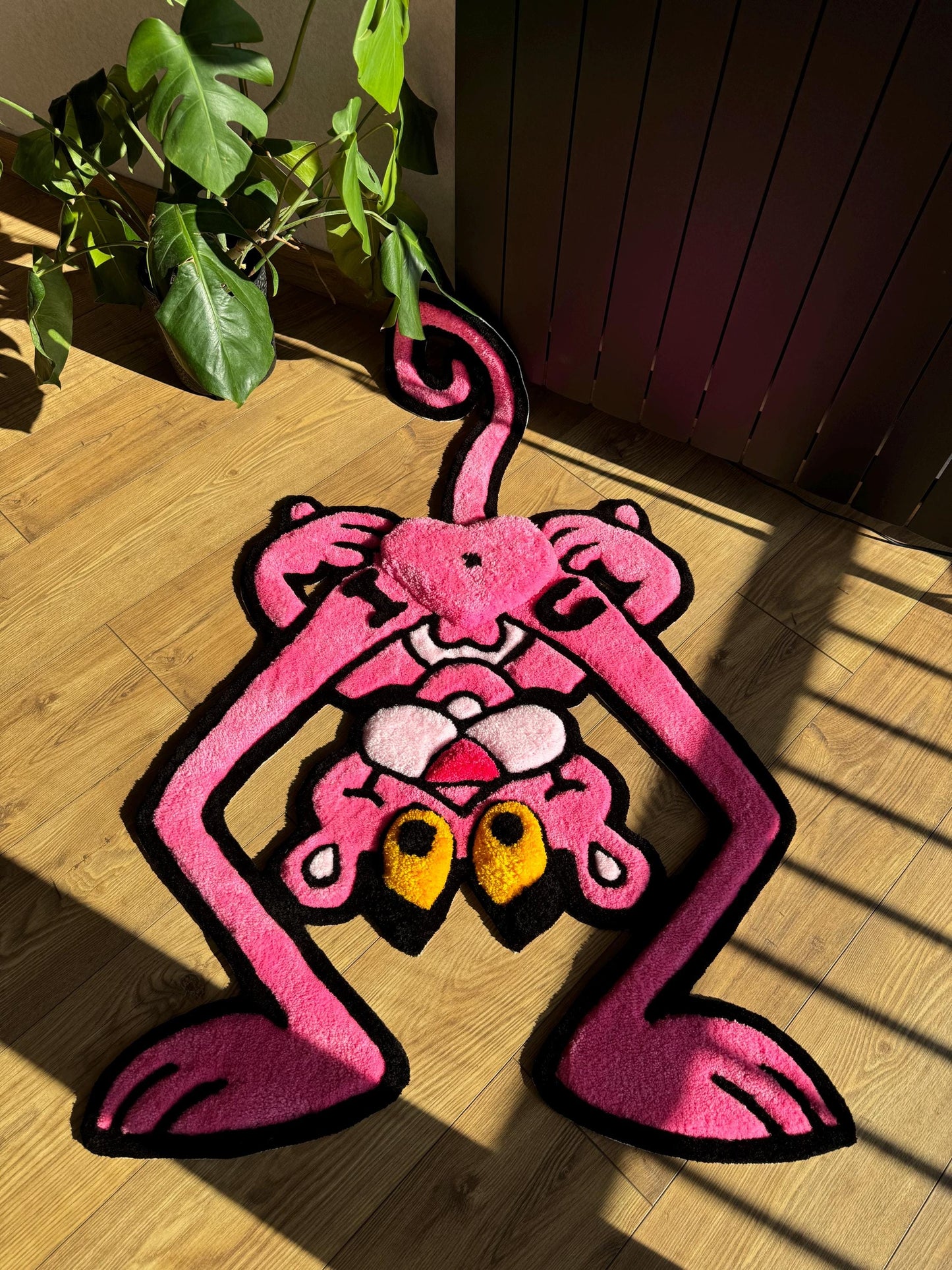 Pink Panther Custom Wool Rug: 3D Tufted Fluffy Wool Carpet