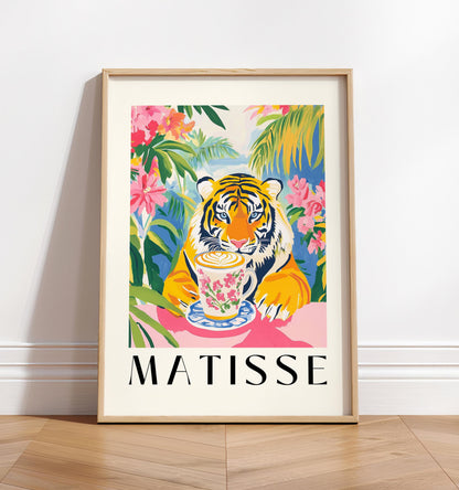 Matisse Tiger Print: Maximalist Kitchen and Coffee Art