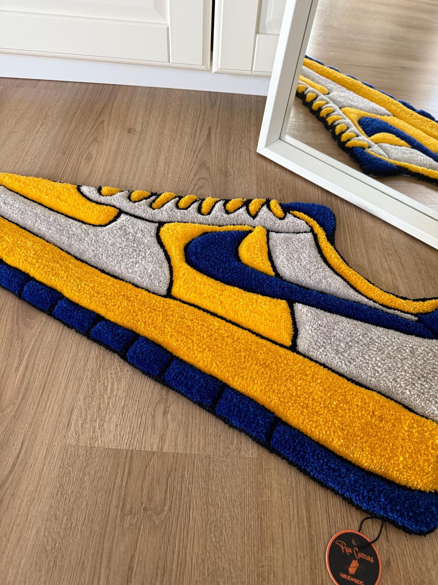 Handmade Sneaker Rug: Custom Tufted Streetwear Rug (38x78cm)