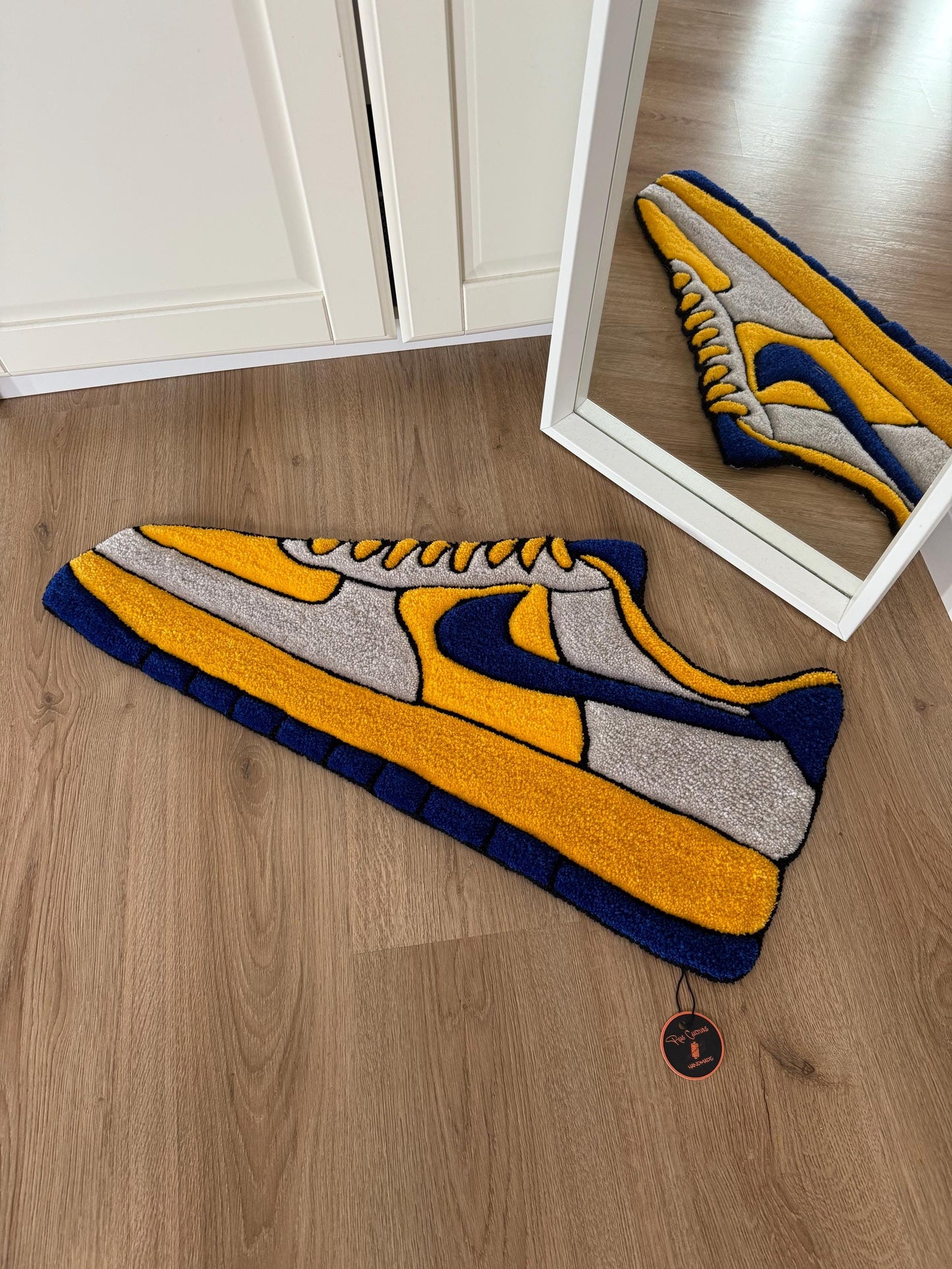 Handmade Sneaker Rug: Custom Tufted Streetwear Rug (38x78cm)