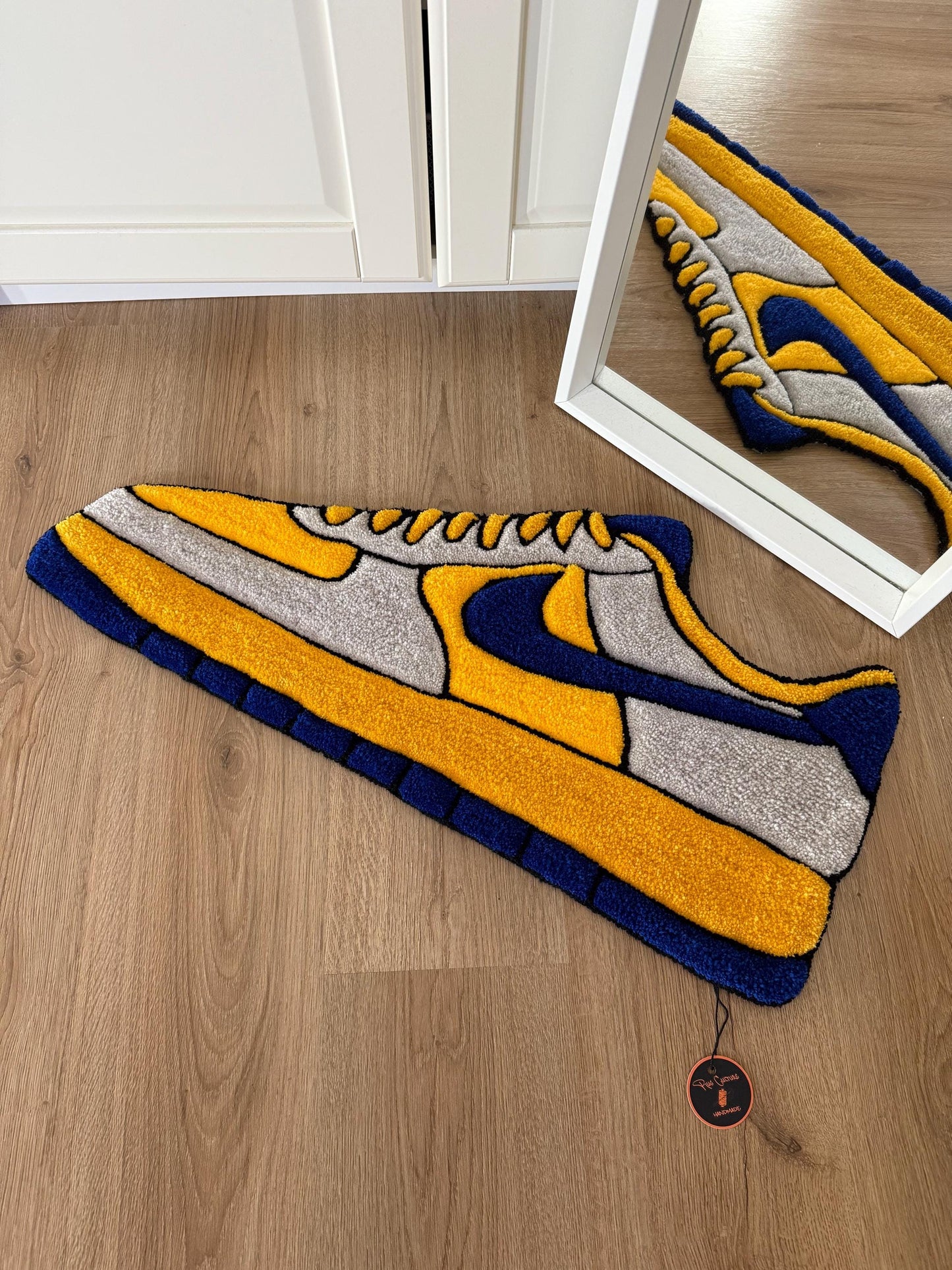 Handmade Sneaker Rug: Custom Tufted Streetwear Rug (38x78cm)