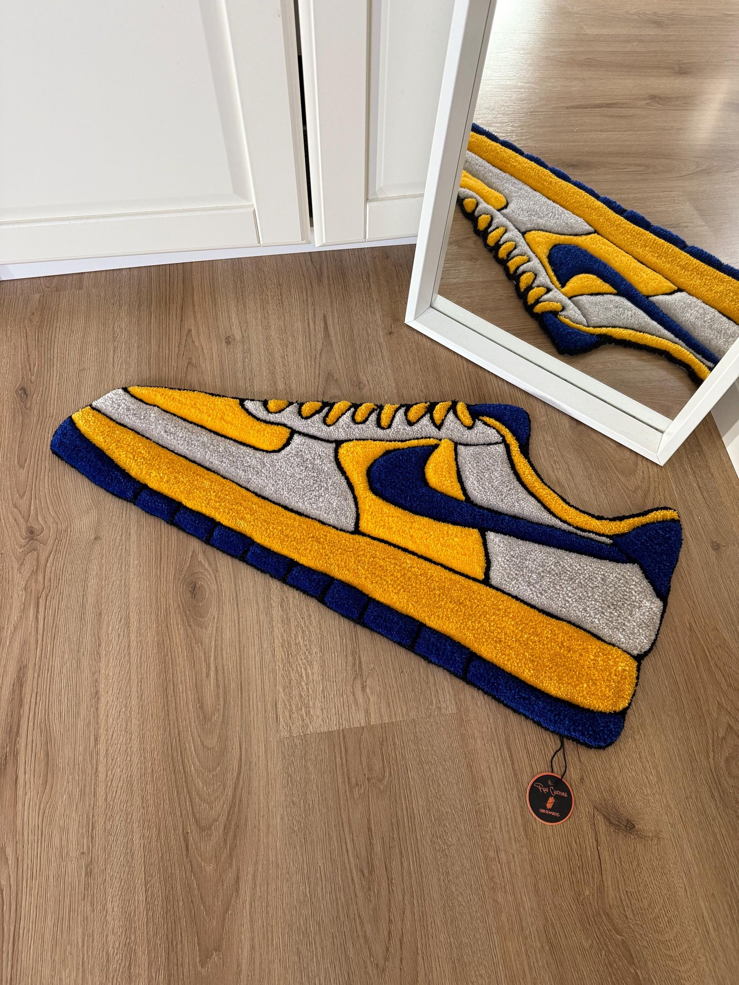 Handmade Sneaker Rug: Custom Tufted Streetwear Rug (38x78cm)