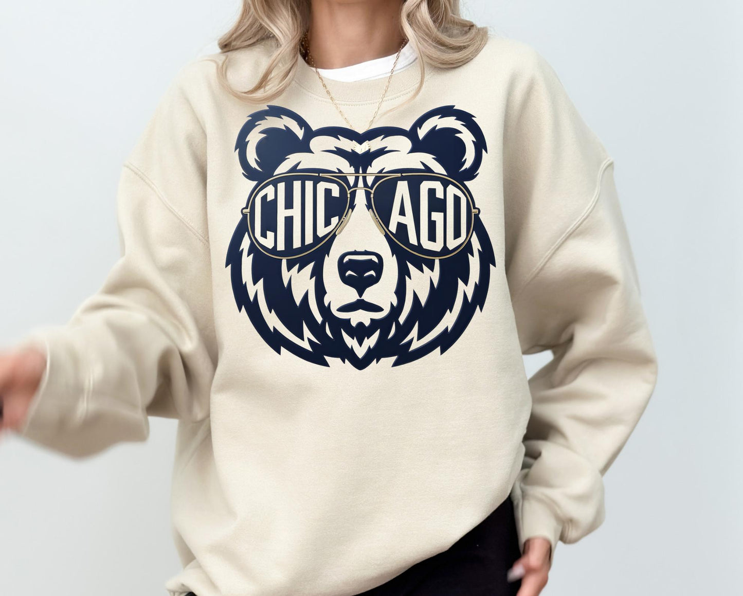 Chicago Football Sweatshirt, Retro Sports Fan Shirt, Trendy Game Day Gift Tee, Chicago Mascot Sweatshirt, Chicago Football Fan Shirt