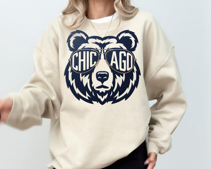 Chicago Football Sweatshirt, Retro Sports Fan Shirt, Trendy Game Day Gift Tee, Chicago Mascot Sweatshirt, Chicago Football Fan Shirt
