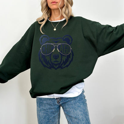 Chicago Football Sweatshirt, Retro Sports Fan Shirt, Trendy Game Day Gift Tee, Chicago Mascot Sweatshirt, Chicago Football Fan Shirt