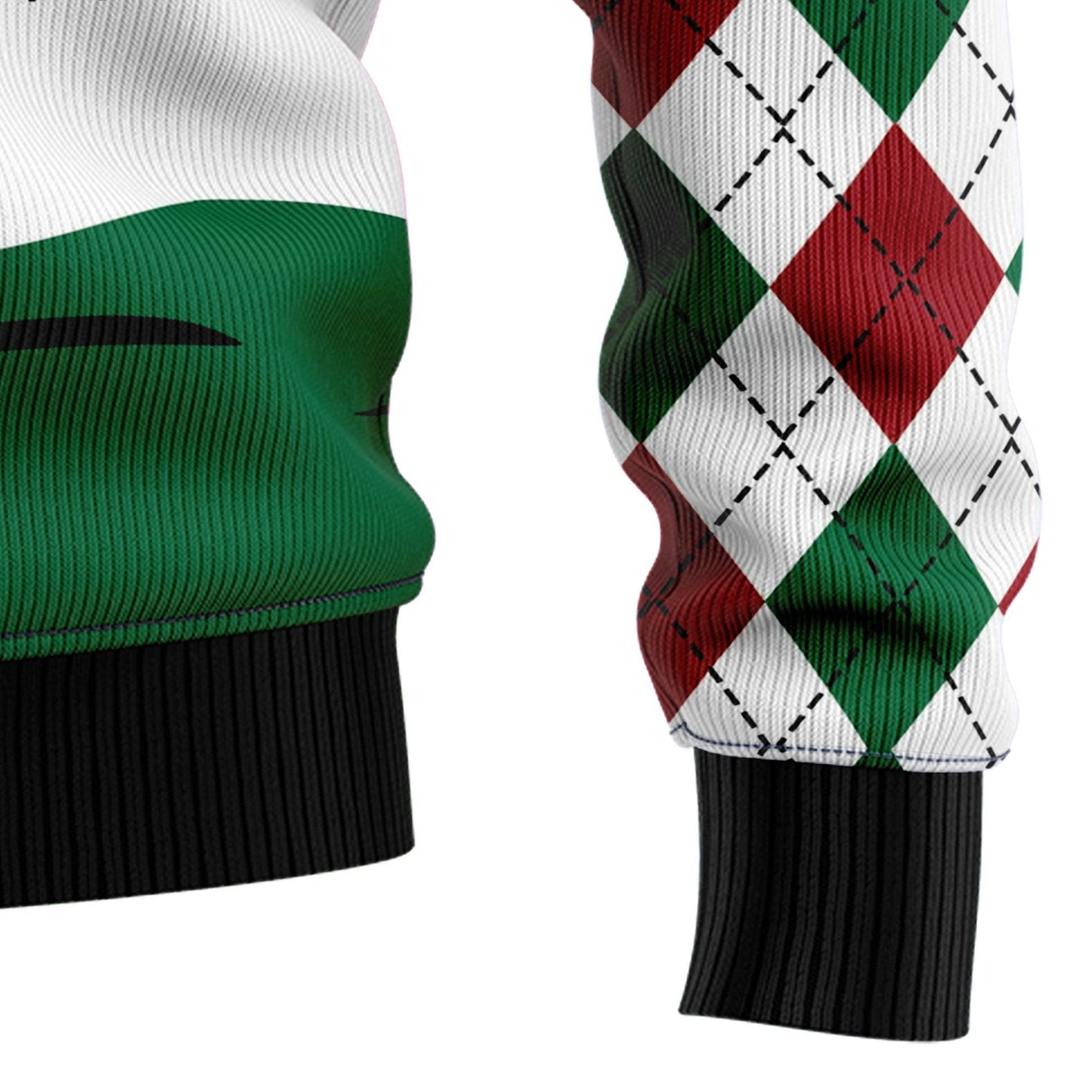 Golfer Santa Ugly Christmas Sweater: Retro Golf Lover Sweatshirt