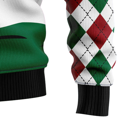 Golfer Santa Ugly Christmas Sweater: Retro Golf Lover Sweatshirt
