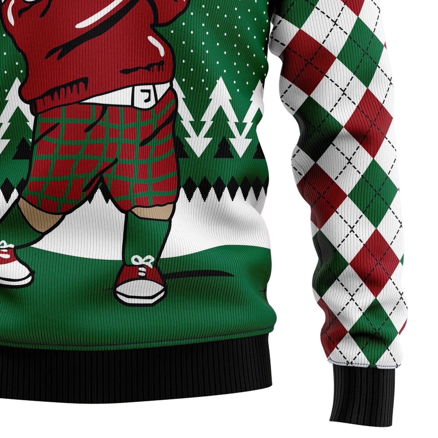 Golfer Santa Ugly Christmas Sweater: Retro Golf Lover Sweatshirt