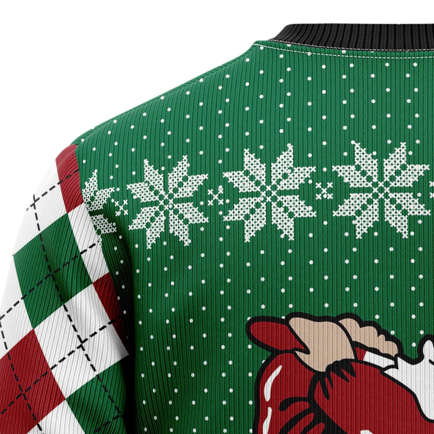 Golfer Santa Ugly Christmas Sweater: Retro Golf Lover Sweatshirt
