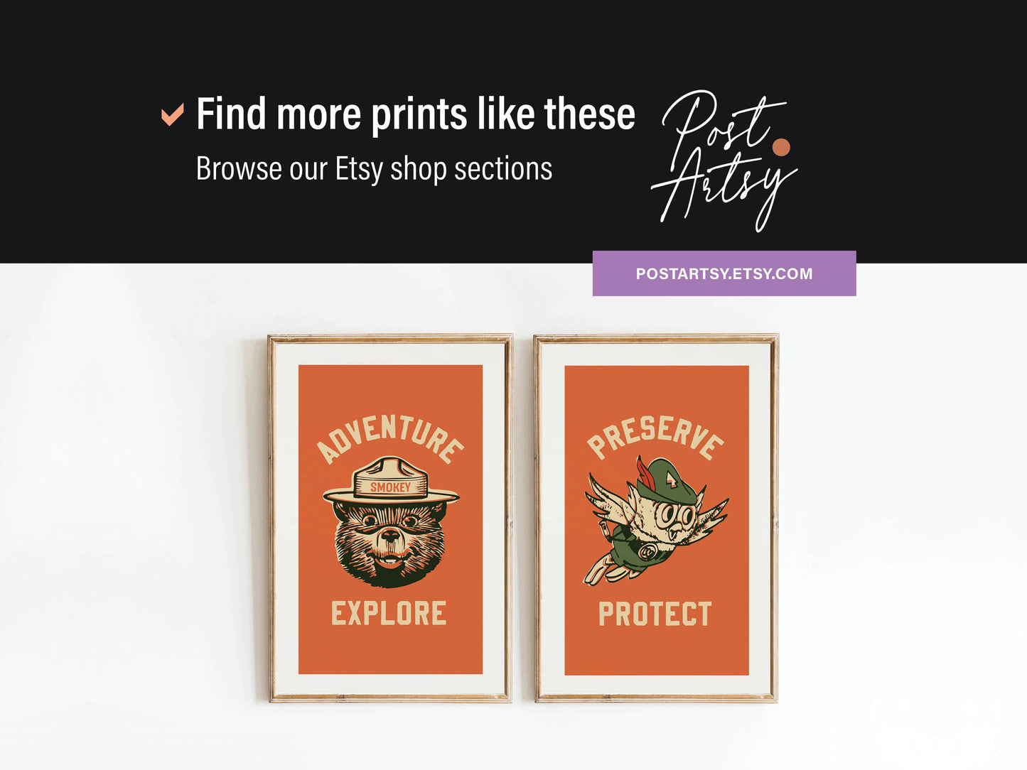 Yellowstone Art Print Retro Travel Poster Wyoming Wall Art National Park Bear Sign Outdoorsy Gift for Traveler Wilderness Wall Decor