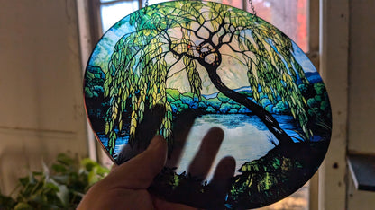 Weeping Willow: Stained Glass Style Window Hanging