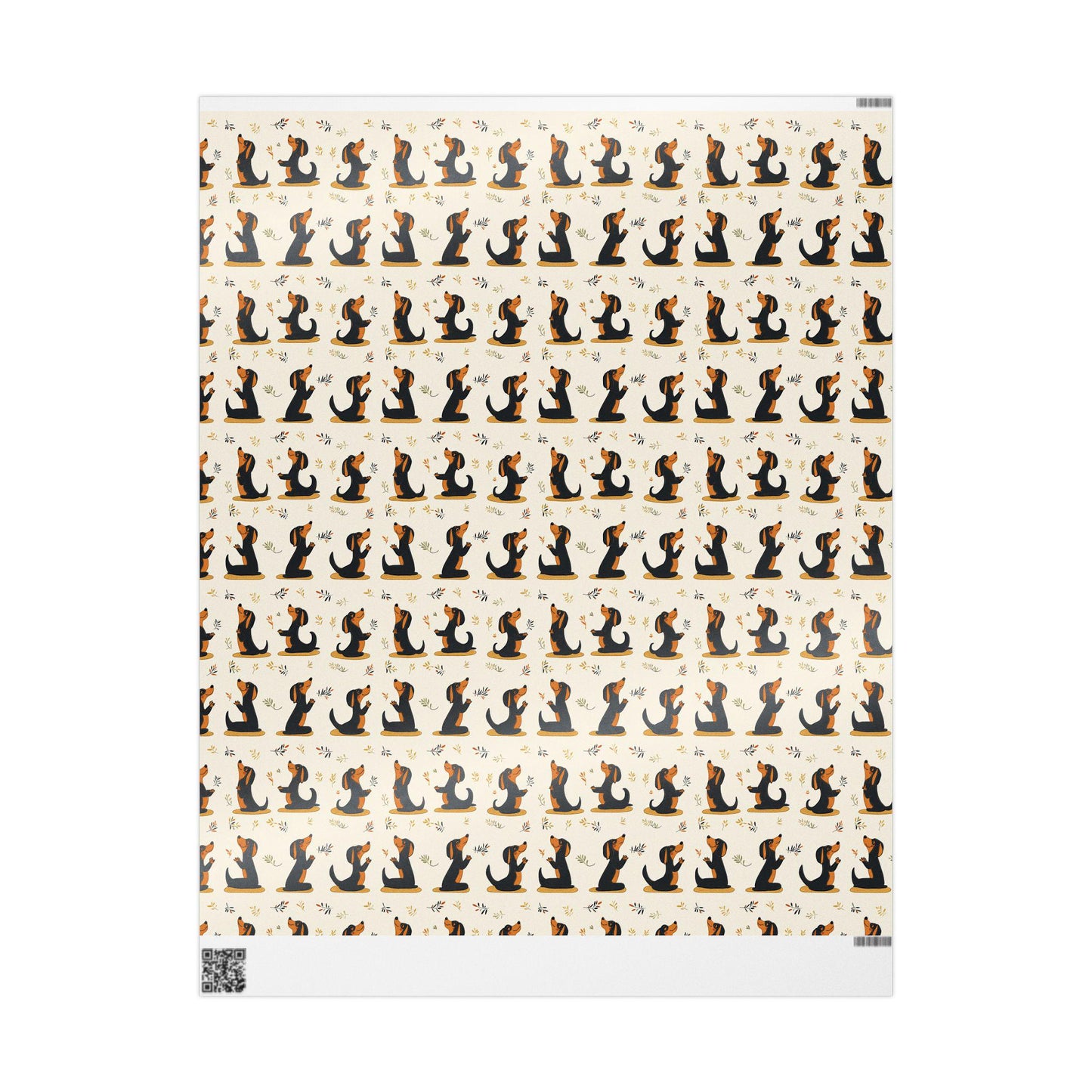 Christmas Dachshund Yoga Wrapping Paper: Funny Dog Mom Gift