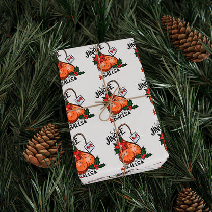Funny Jingle Balls Christmas Wrapping Papers Roll Holiday Gift Wrap, Funny Gift Wrap, Gag Gift Wrap, Gift For Him, White Elephant Gift
