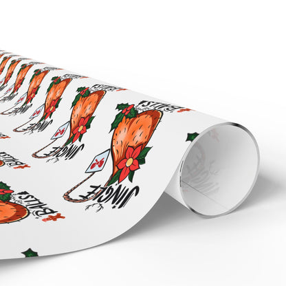 Christmas Wrapping Papers Jingle Balls Holiday Gift Wrap, Funny Gift Wrap, Gag Gift Wrap, Gift For Him, White Elephant Gift