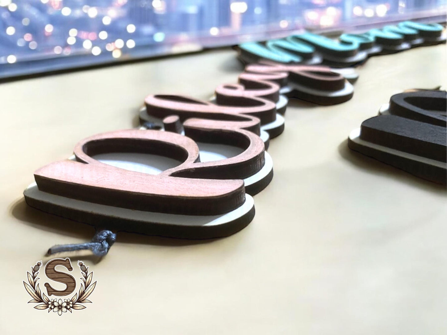 Personalized Wooden Name Ornament-Holiday Gift-Christmas name Ornament- Custom Hand-Painted Christmas Ornament-Custom Name Décor