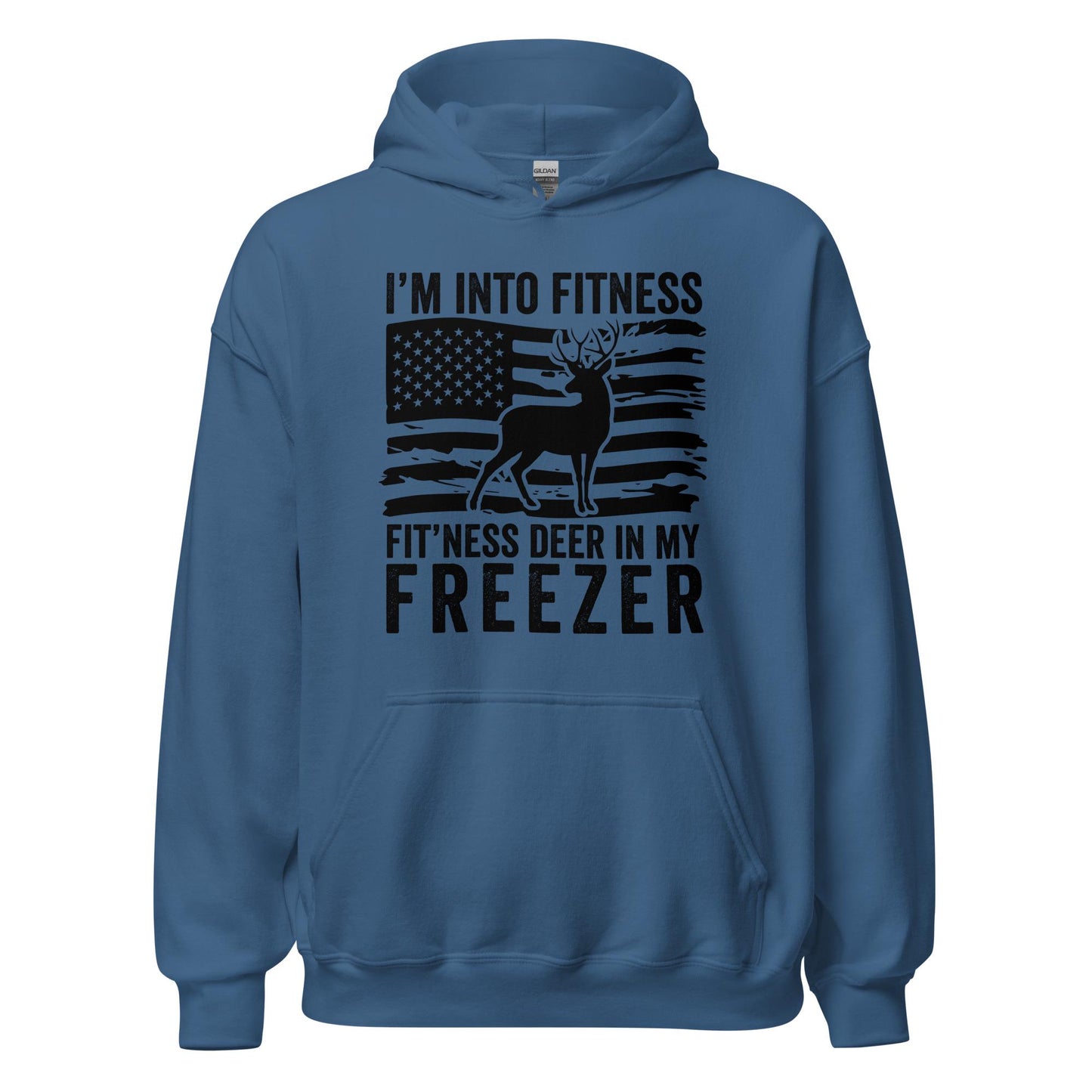 Deer hunting hoodie, Hunting hoodie, Deer in my freezer Hoodie, hunting gifts for men, gifts for hunters, hunting American flag