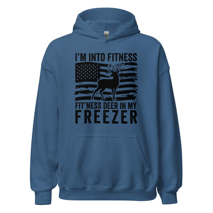 Deer hunting hoodie, Hunting hoodie, Deer in my freezer Hoodie, hunting gifts for men, gifts for hunters, hunting American flag