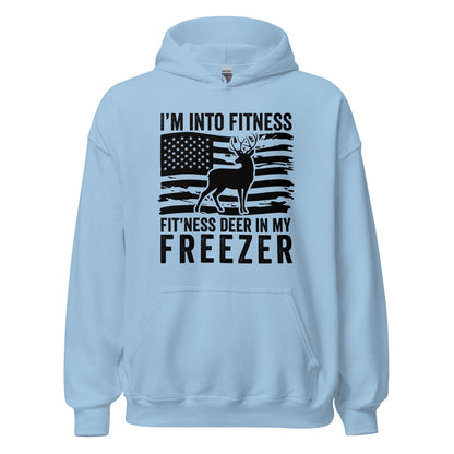 Deer hunting hoodie, Hunting hoodie, Deer in my freezer Hoodie, hunting gifts for men, gifts for hunters, hunting American flag