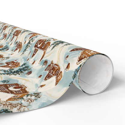 Christmas Gingerbread Wrapping Papers - Festive Holiday Gift Wrap, Xmas Present Packaging, Seasonal Craft Supplies, Cute Wrapping Sheets,