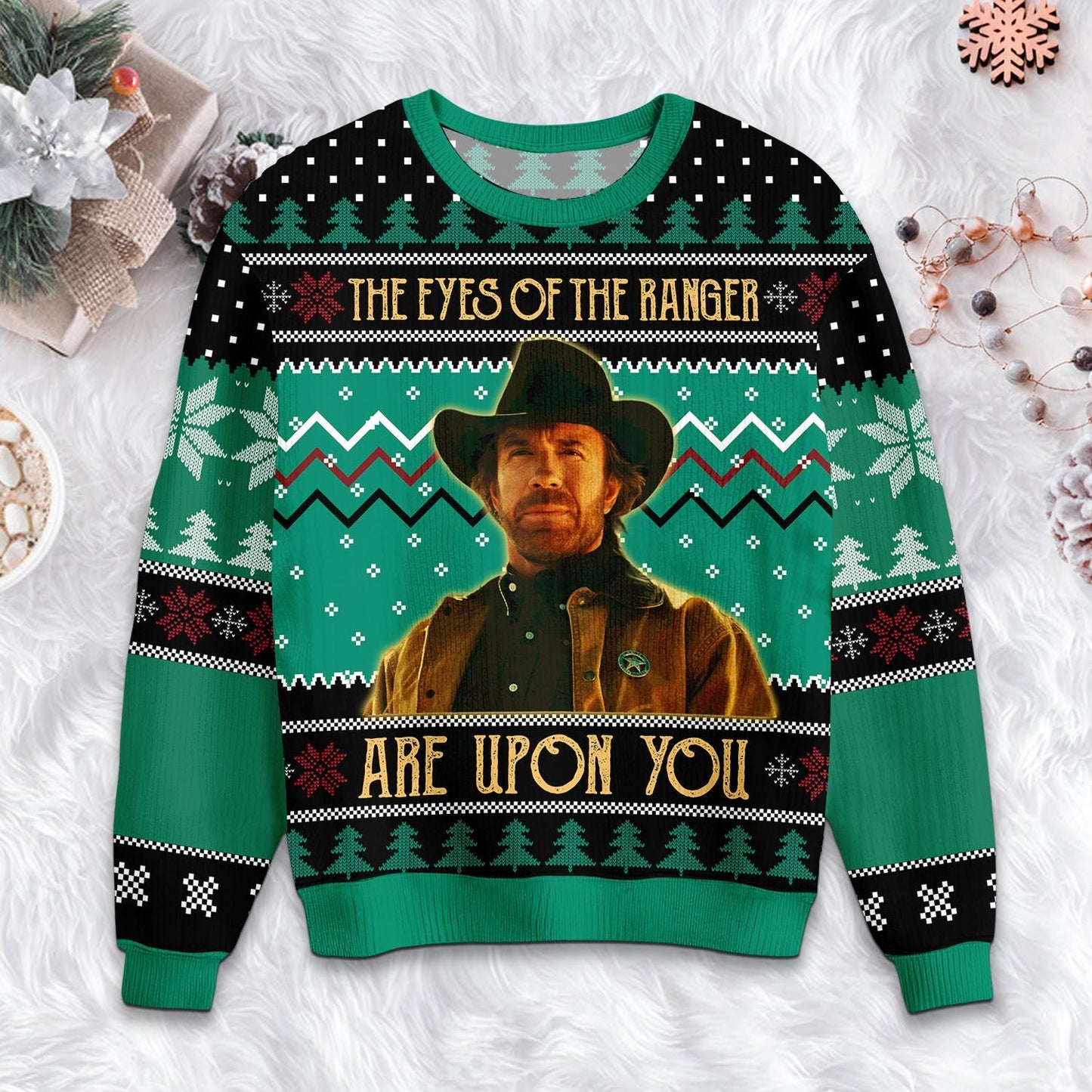 The Eyes Of The Ranger Christmas Ugly Sweater: Vintage Movie Quote